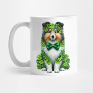 Clover Shetland Sheepdog St Patricks Day Mug